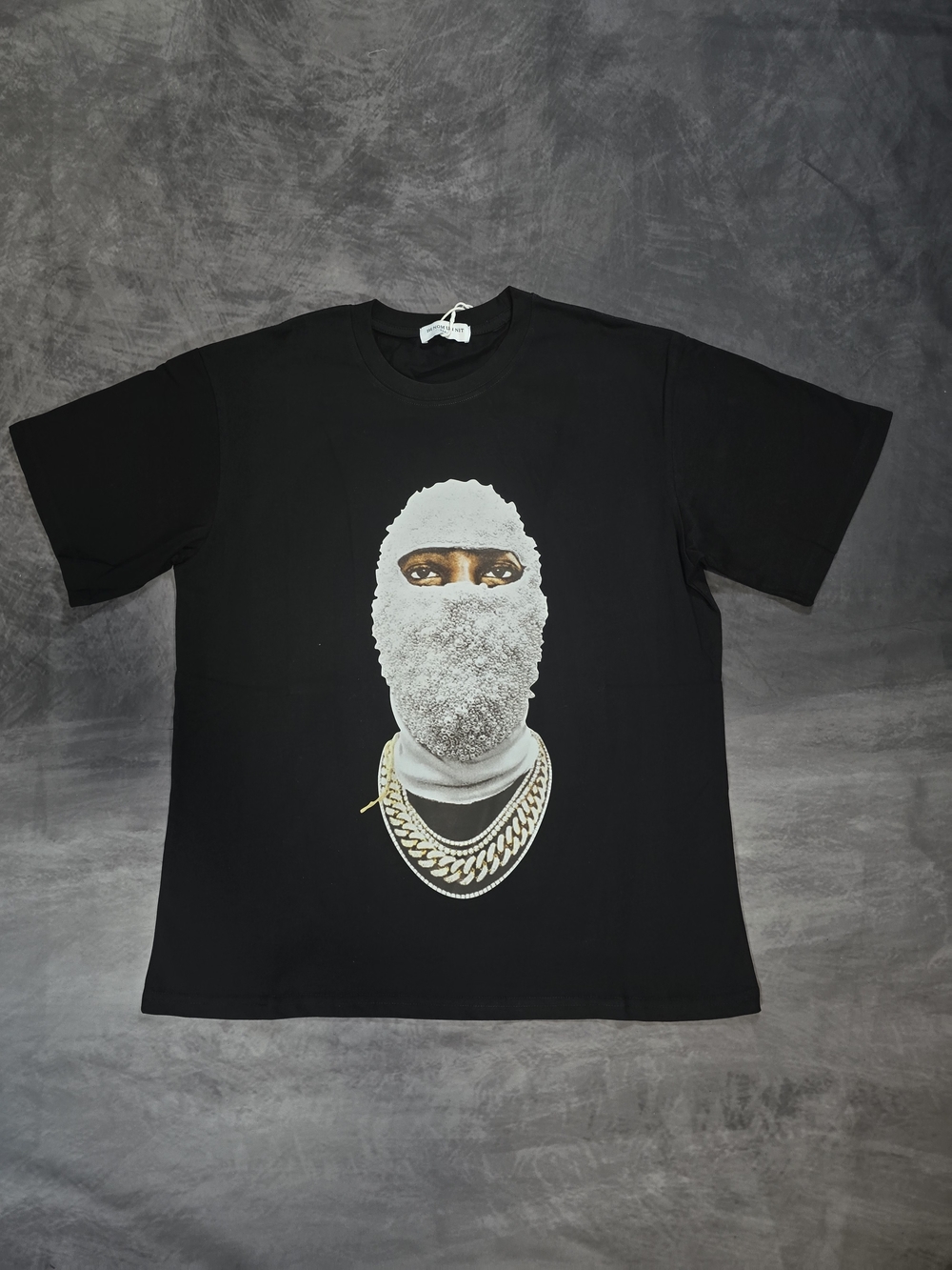 Ih Nom Uh Nit Black Balaclava Mask Graphic Tee